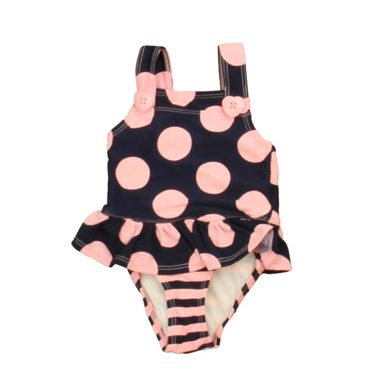 Ruum Girls Pink | Navy 1-piece Swimsuit Size: 12 Months Pink | Navy