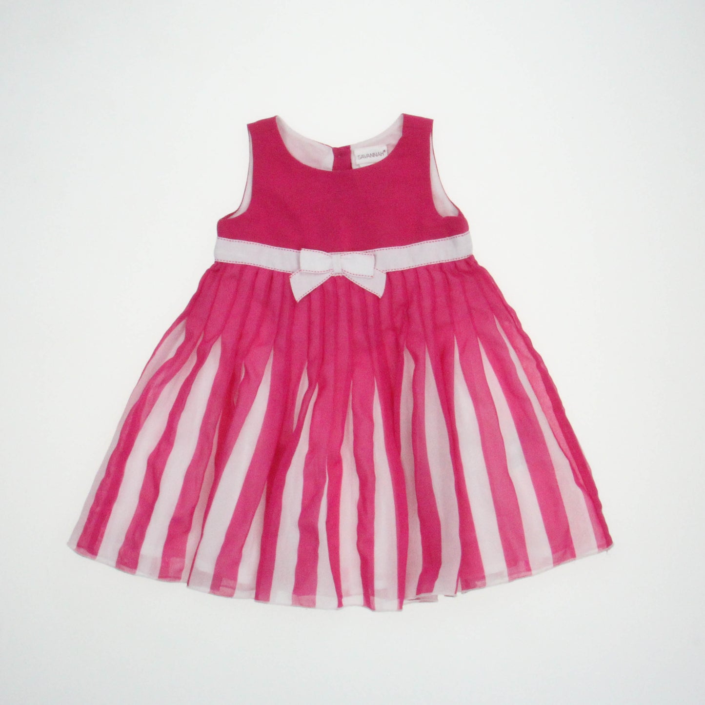 Savannah Girls Pink | White Dress Size: 24 Months Pink | White