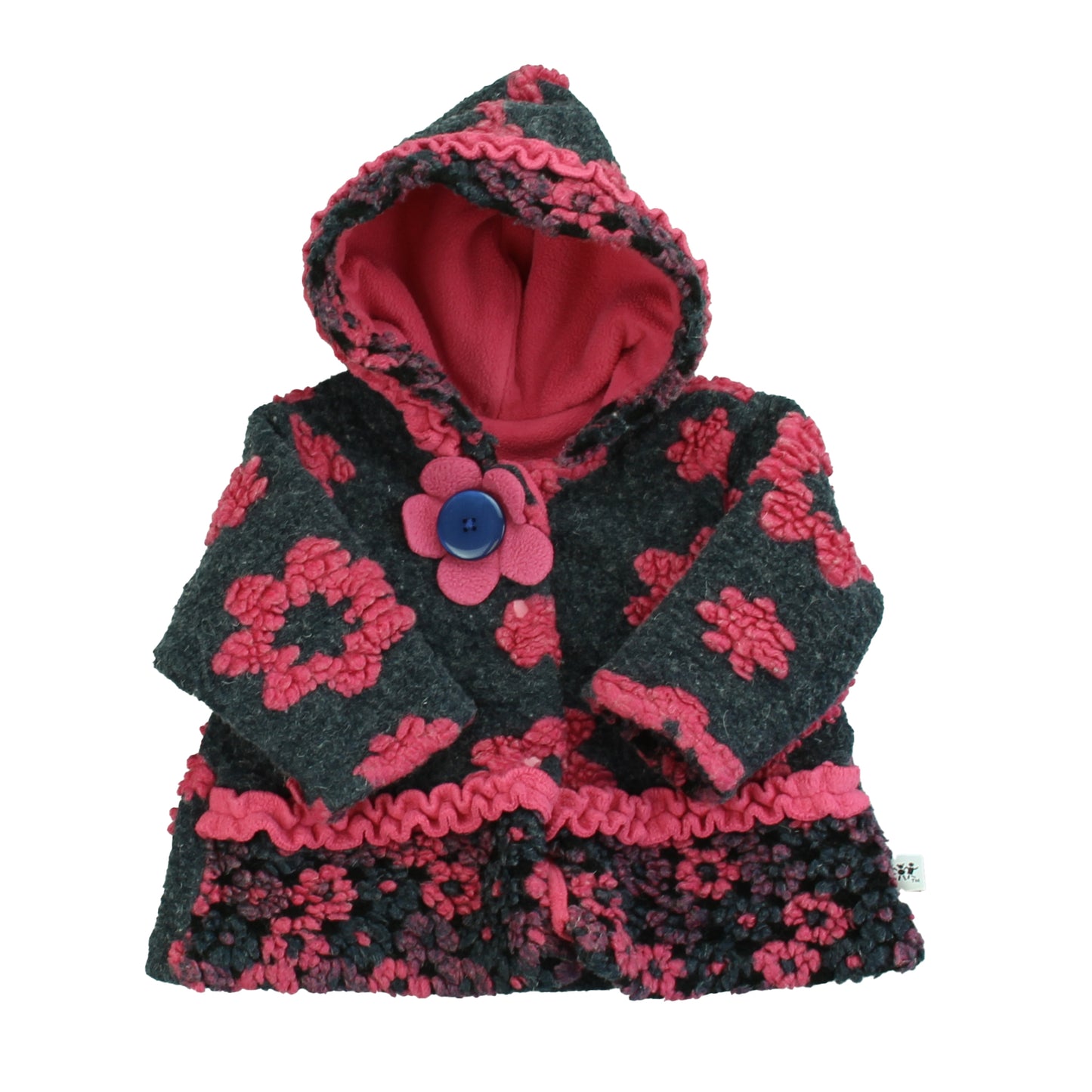 Seeds by Corky & Company Girls Grey | Pink Jacket Size: 0-3 Months Grey | Pink