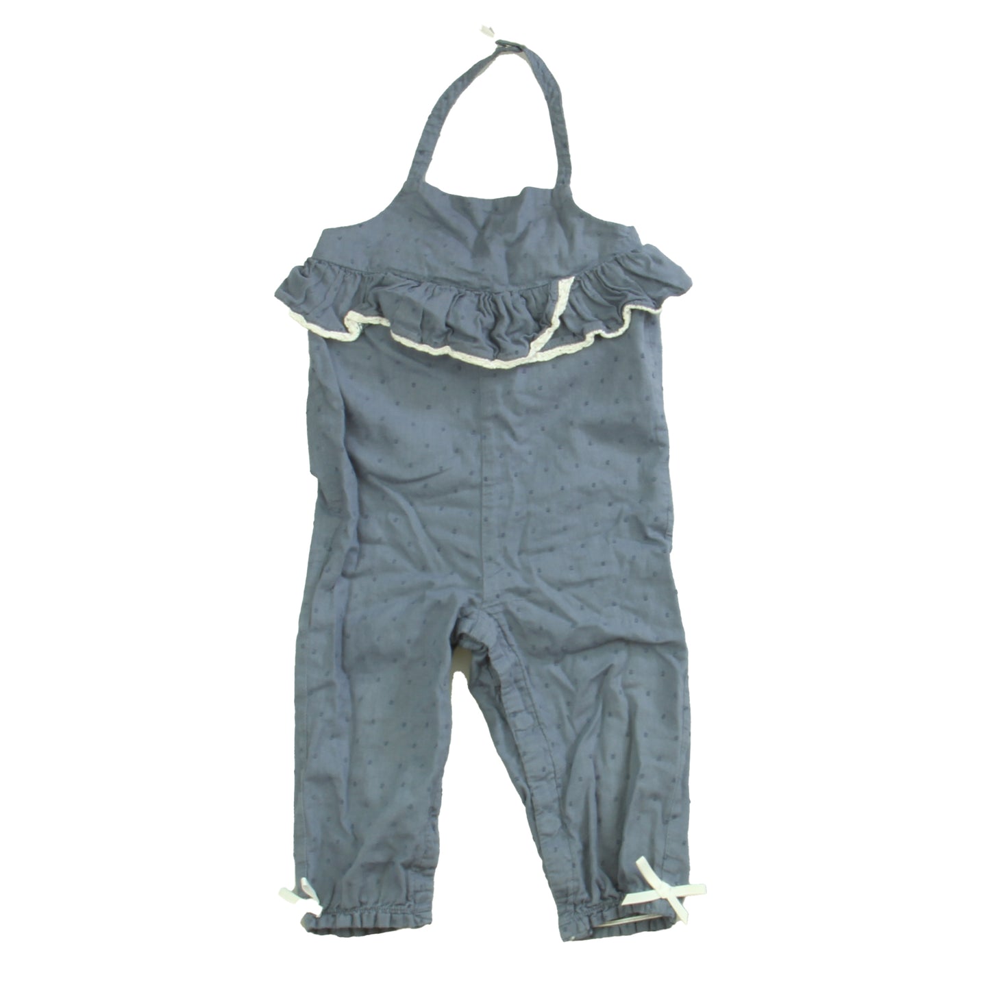 Shabby Chic Girls Blue | White Romper Size: 12 Months Blue | White