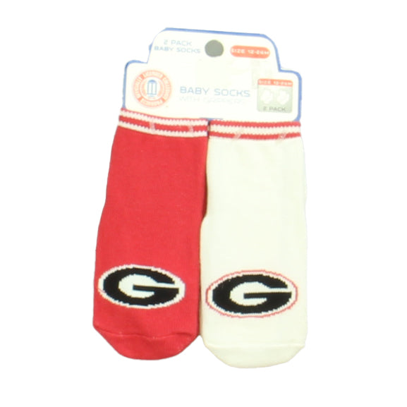 Skidders "Georgia" Unisex Red | White Socks Size: 12-24 Months Red | White