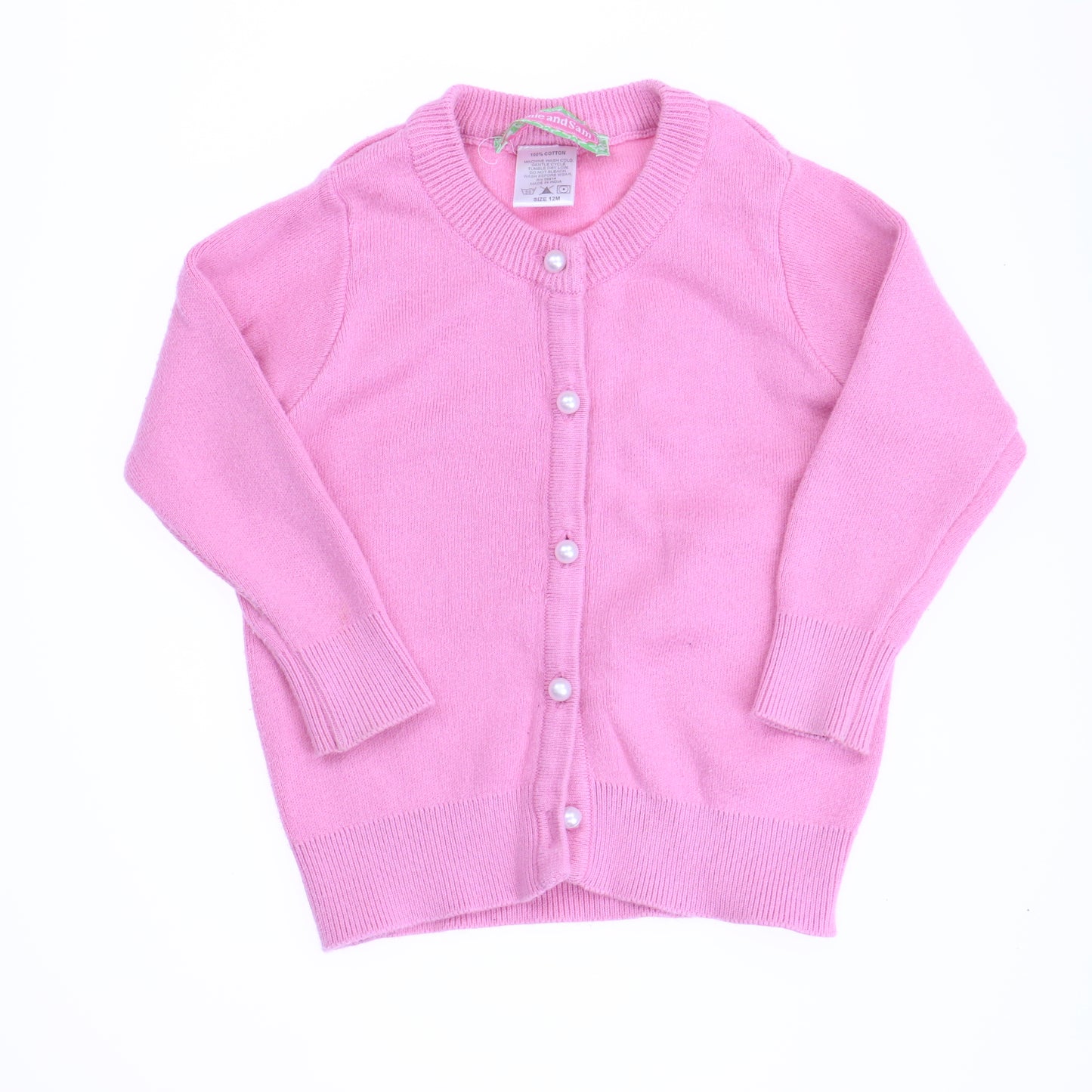 Sophie & Sam Girls Pink Cardigan Size: 12 Months Pink