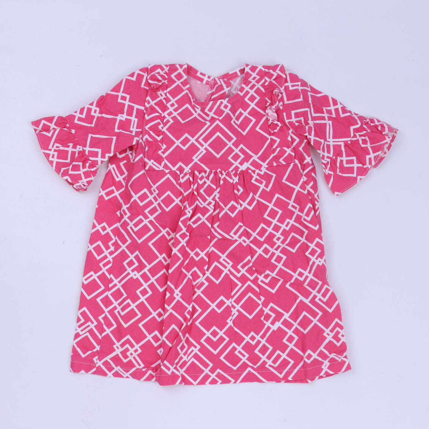 Southern Sunshine Kids Girls Pink | White Dress Size: 18 Months Pink | White