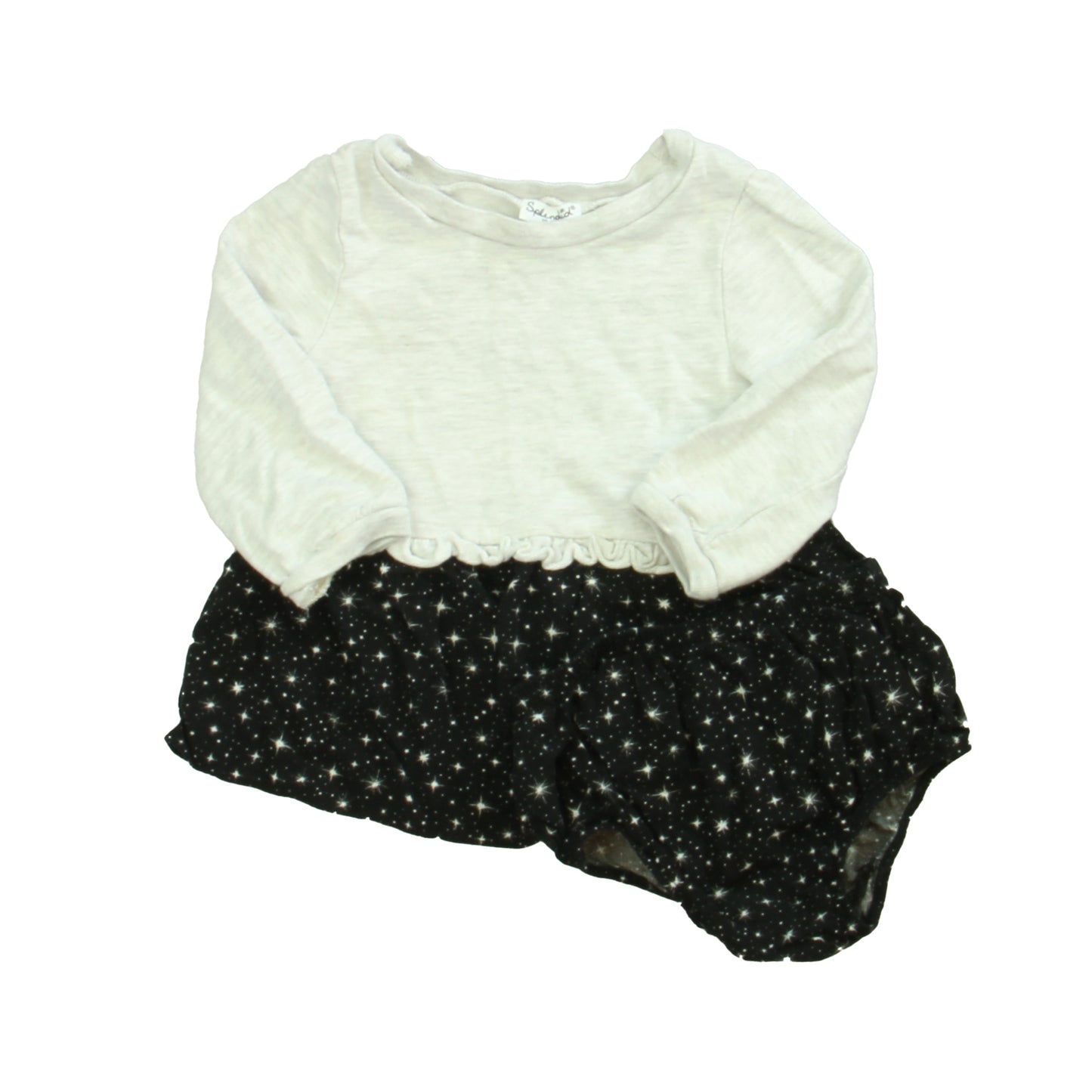 Splendid Girls Gray | Black Dress Size: 12-18 Months Gray | Black