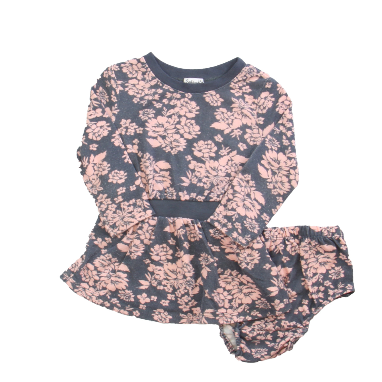 Splendid Girls Gray | Pink Dress Size: 12-18 Months Gray | Pink