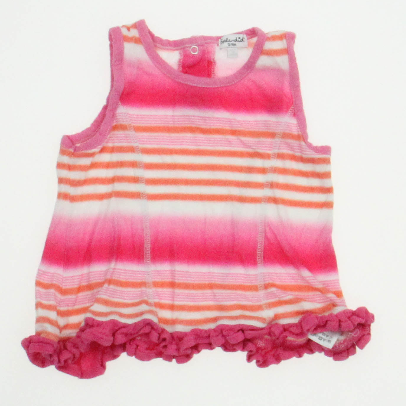 Splendid Girls Pink Stripe Tank Top Size: 12-18 Months Pink Stripe