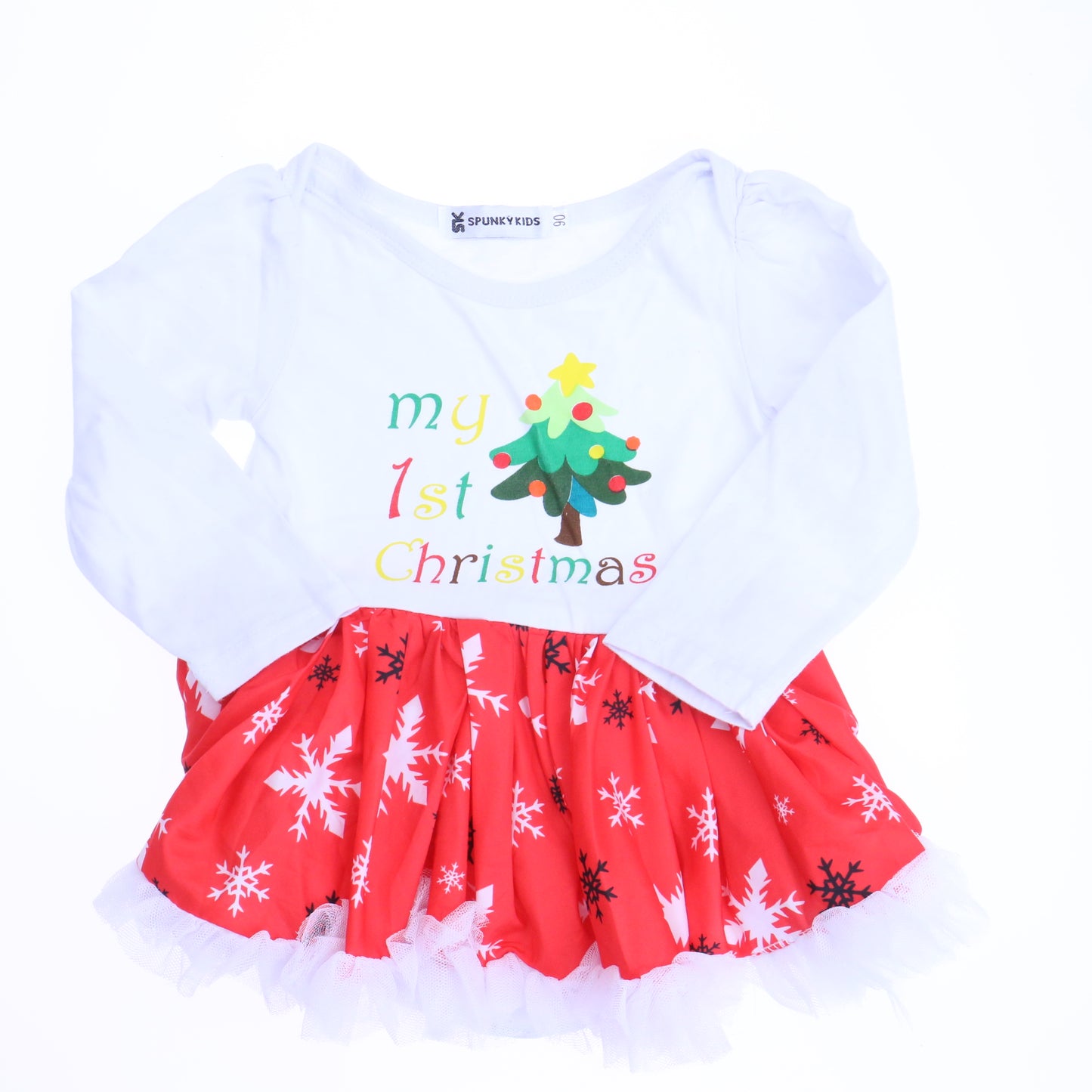 Spunky Kids Girls White | Red Dress Size: 2-3T White | Red