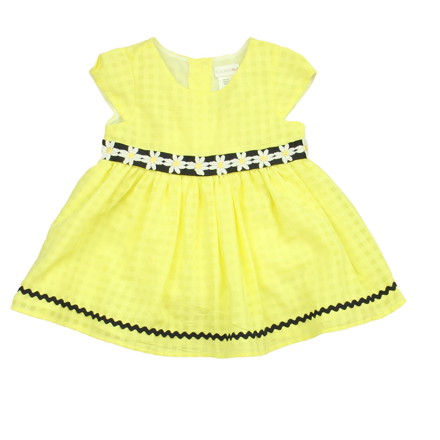 Sweet Heart Rose Girls Yellow | Navy | White Dress Size: 18 Months Yellow | Navy | White