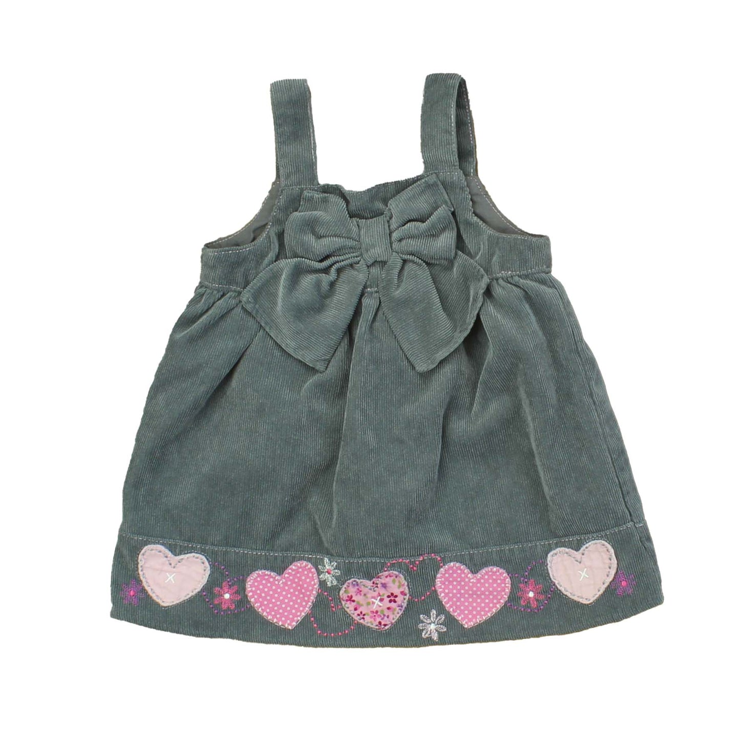 Sweet Heart Rose Girls Grey | Pink | Hearts Jumper Size: 6-9 Months Grey | Pink | Hearts