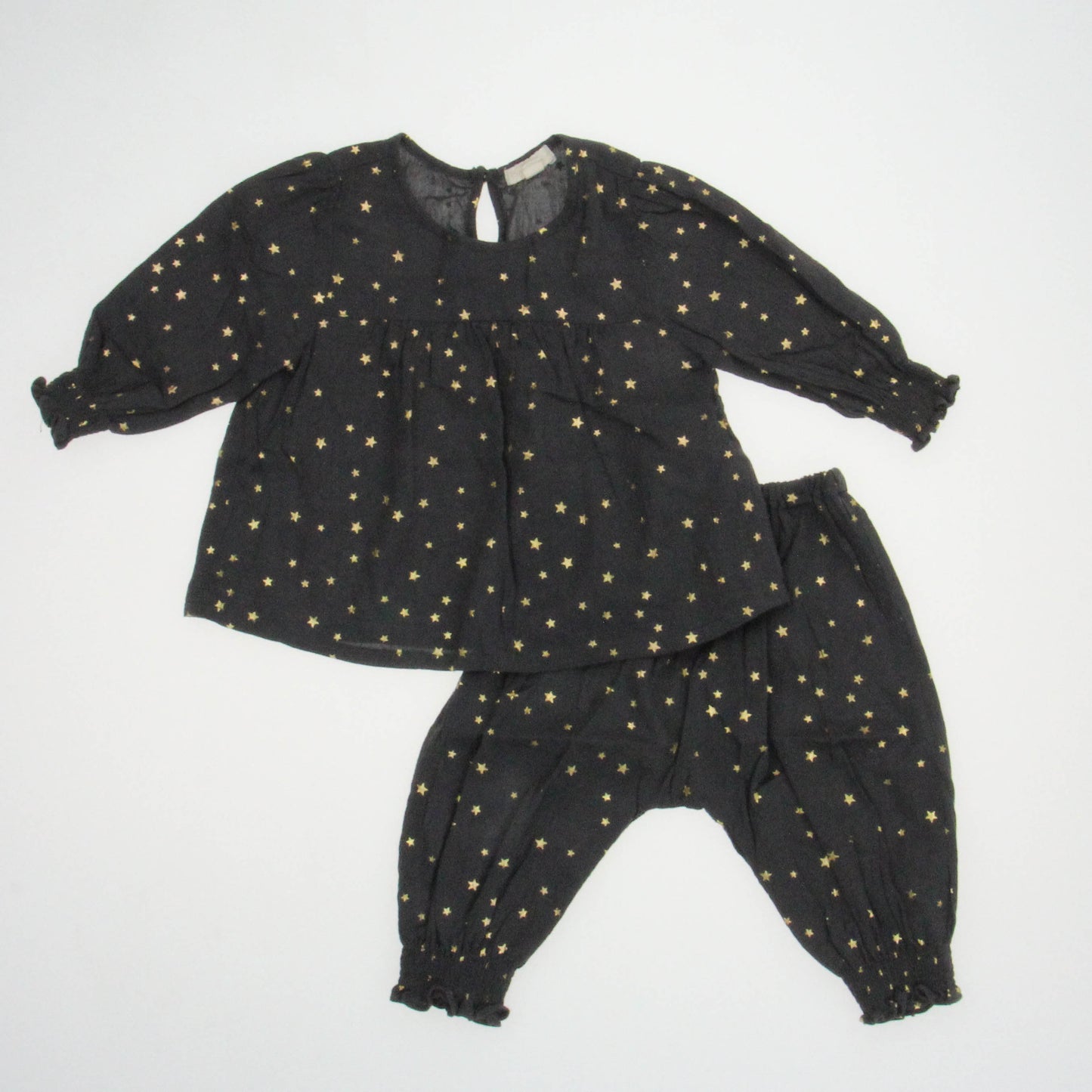Talc Girls Gray Stars Apparel Sets Size: 12 Months Gray Stars