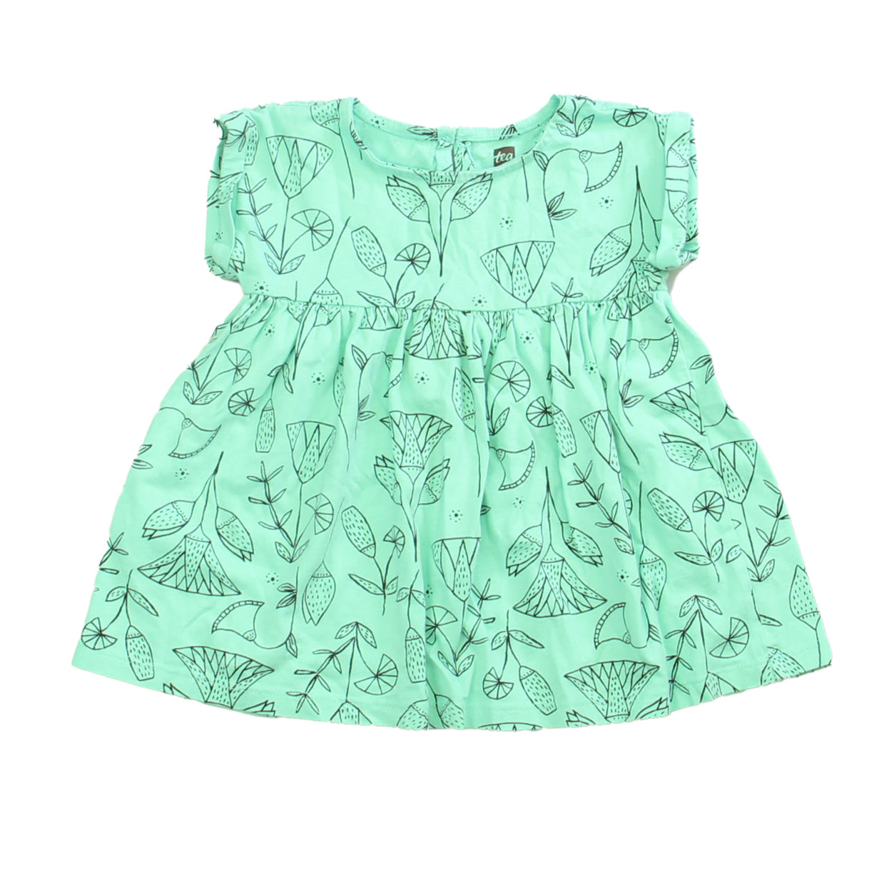 Tea Girls Aqua Dress Size: 12-18 Months Aqua
