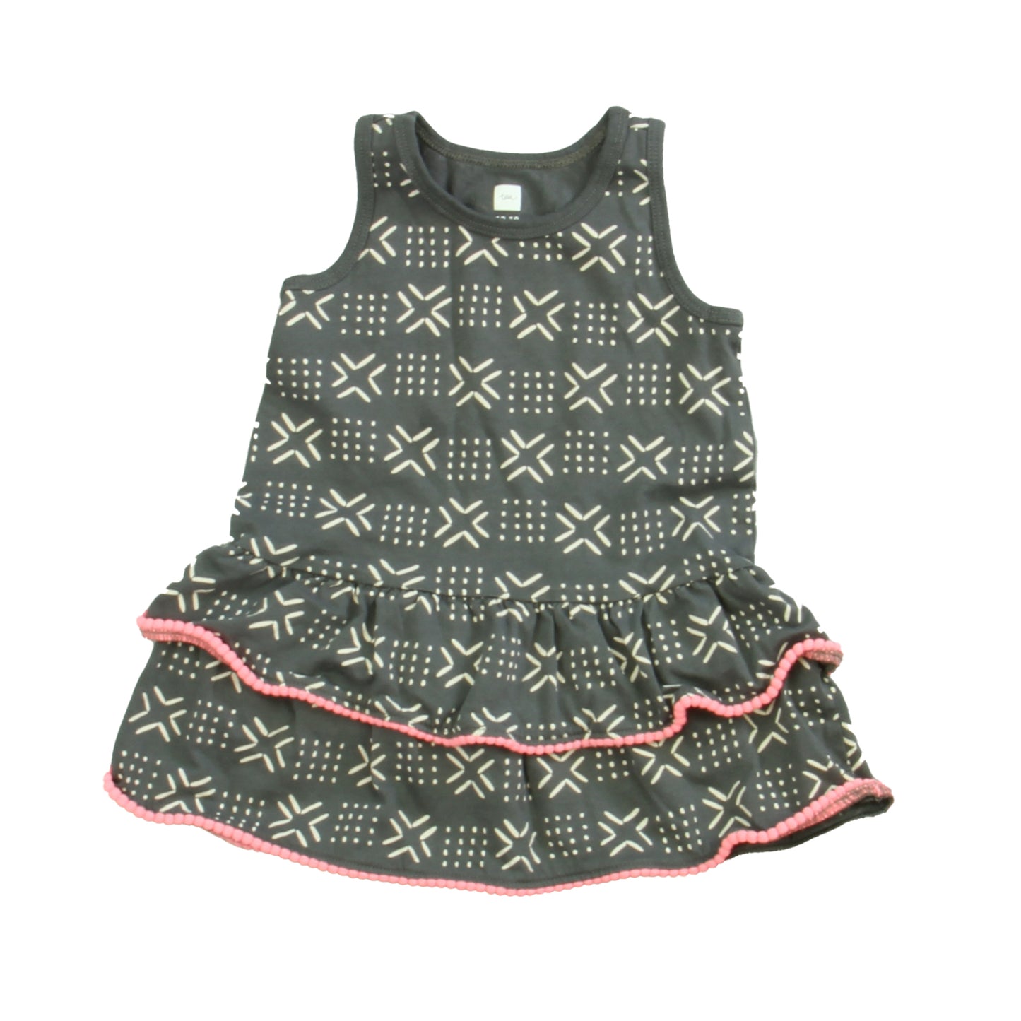 Tea Girls Gray | Pink Dress Size: 12-18 Months Gray | Pink