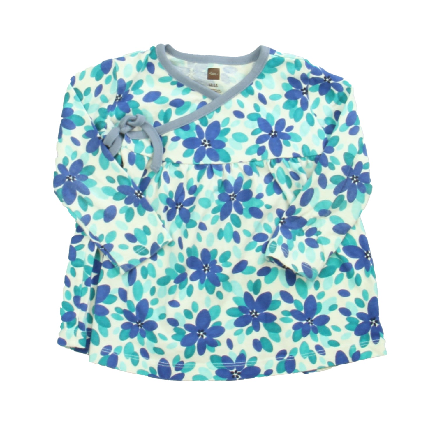 Tea Girls White | Blue | Turquoise Dress Size: 12-18 Months White | Blue | Turquoise