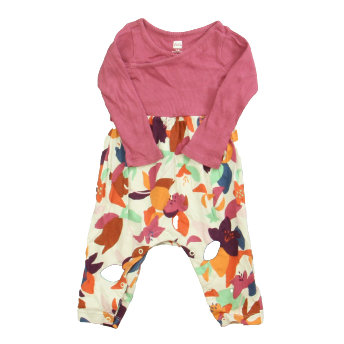 Tea Girls Mauve | Ivory Long Sleeve Outfit Size: 3-6 Months Mauve | Ivory