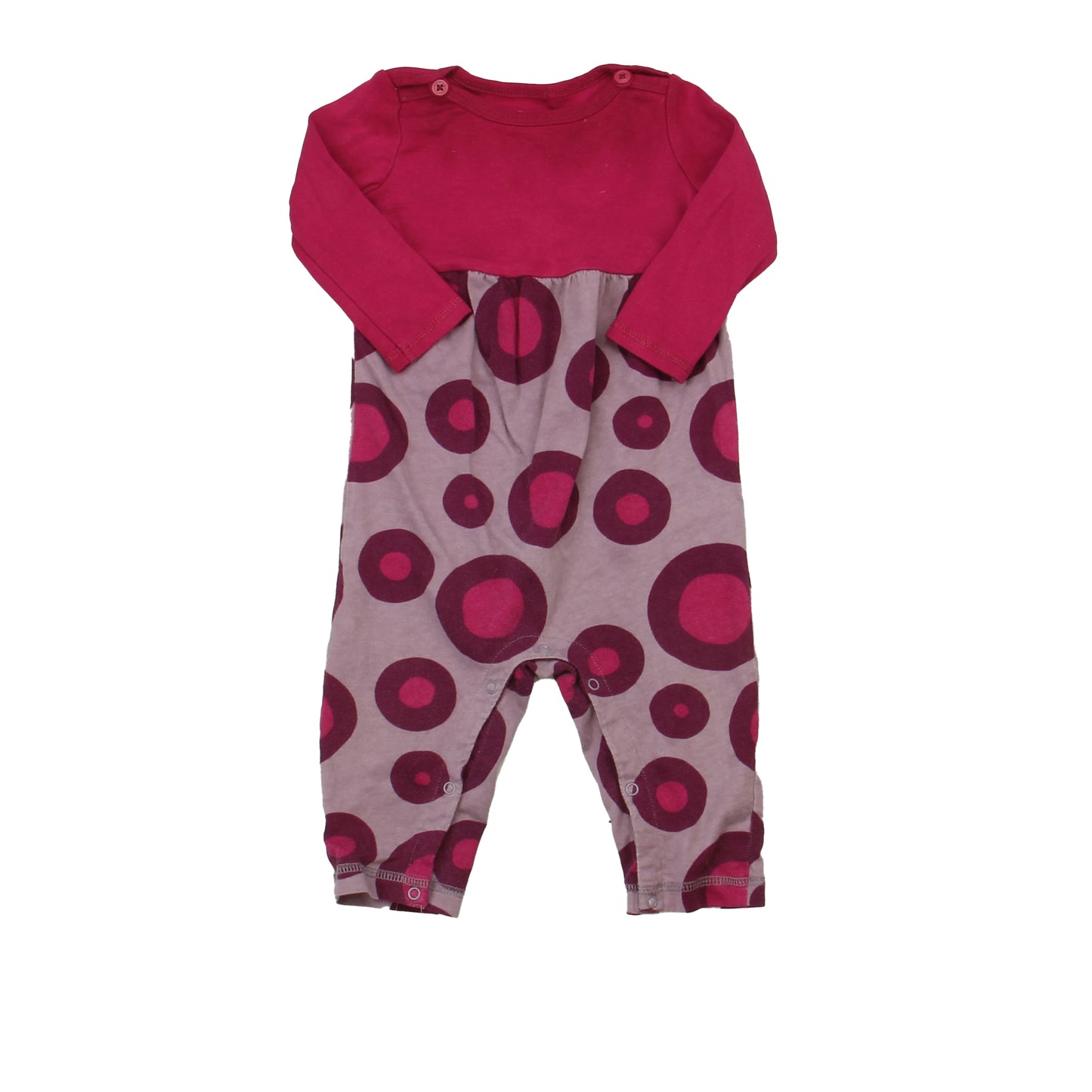 Tea Girls Raspberry | Purple Long Sleeve Outfit Size: 3-6 Months Raspberry | Purple