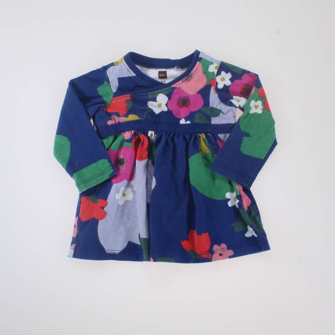 Tea Girls Blue | Multi Floral Dress Size: 3-6 Months Blue | Multi Floral