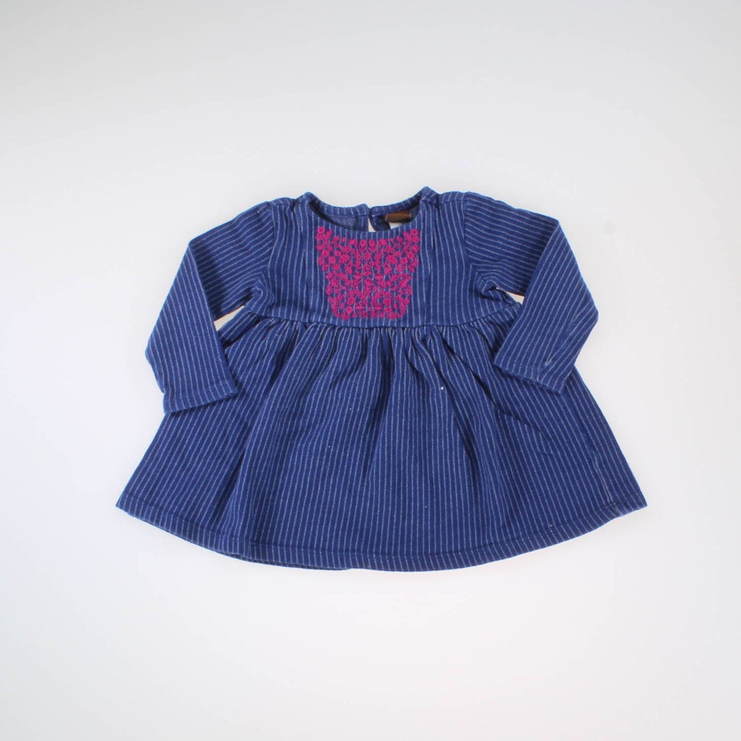 Tea Girls Blue | Pink Flowers Long Sleeve Shirt Size: 3-6 Months Blue | Pink Flowers