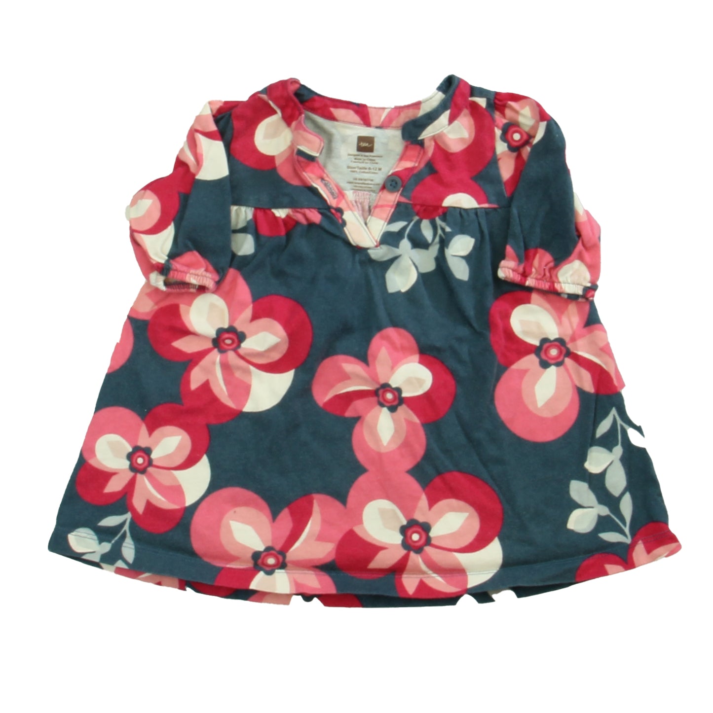 Tea Girls Blue | Pink Dress Size: 6-12 Months Blue | Pink