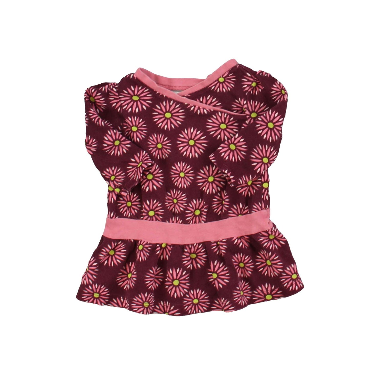 Tea Girls Pink | Floral Long Sleeve Shirt Size: 6-12 Months Pink | Floral
