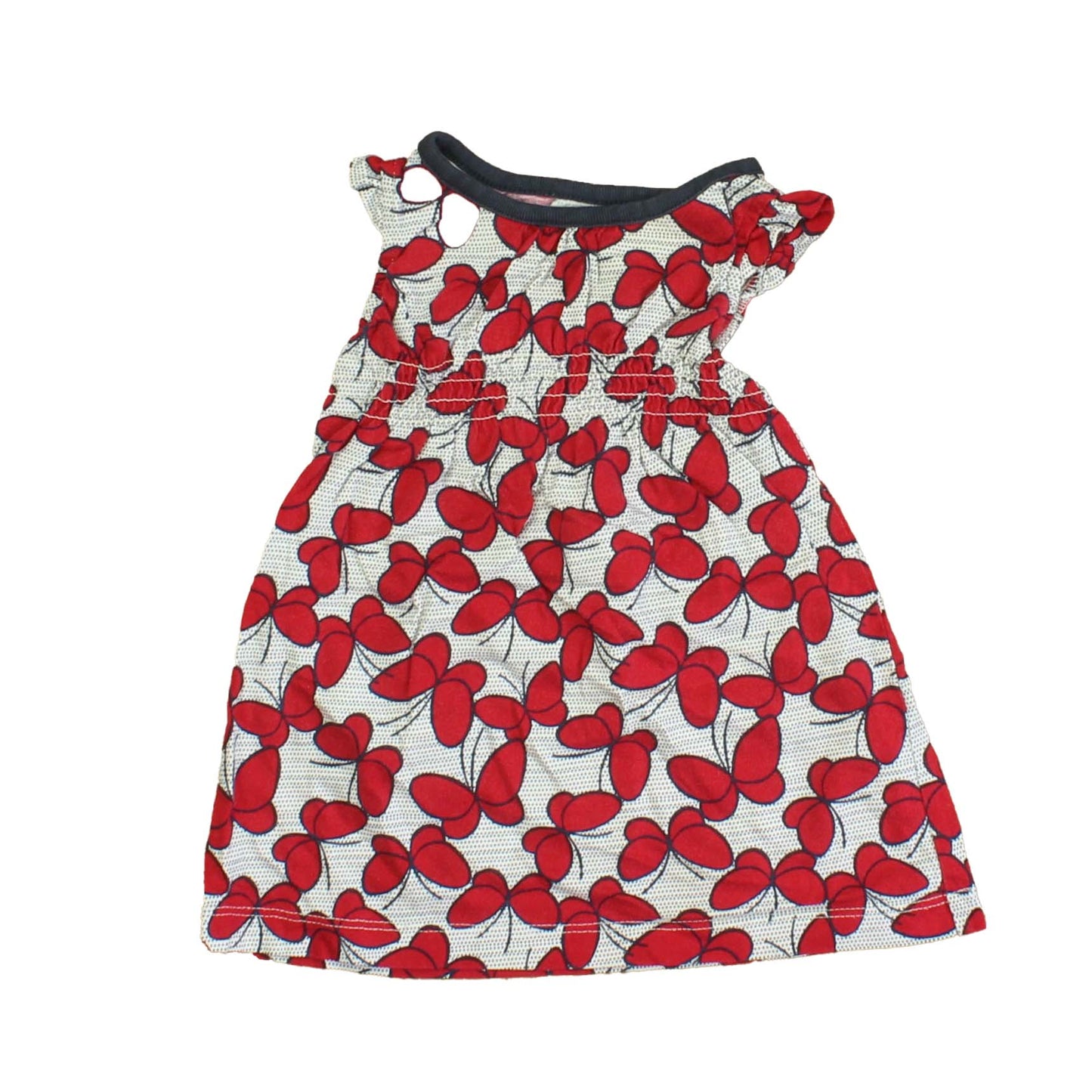 Tea Girls Red | Blue Dress Size: 6-12 Months Red | Blue