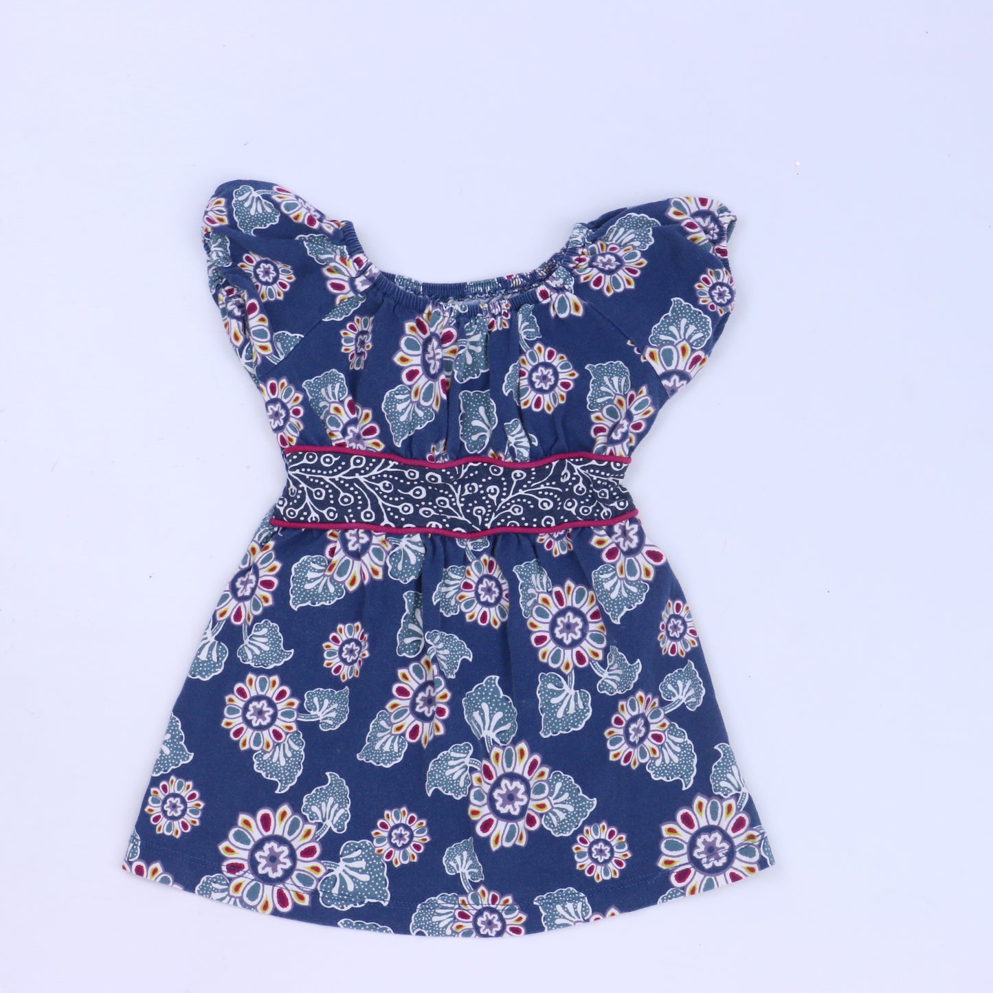 Tea Girls Blue | Floral Dress Size: 6-12 Months Blue | Floral