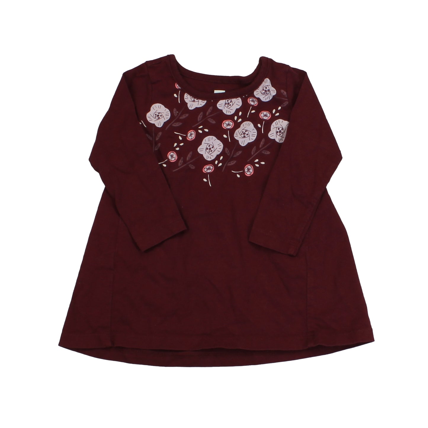 Tea Girls Maroon Dress Size: 6-9 Months Maroon