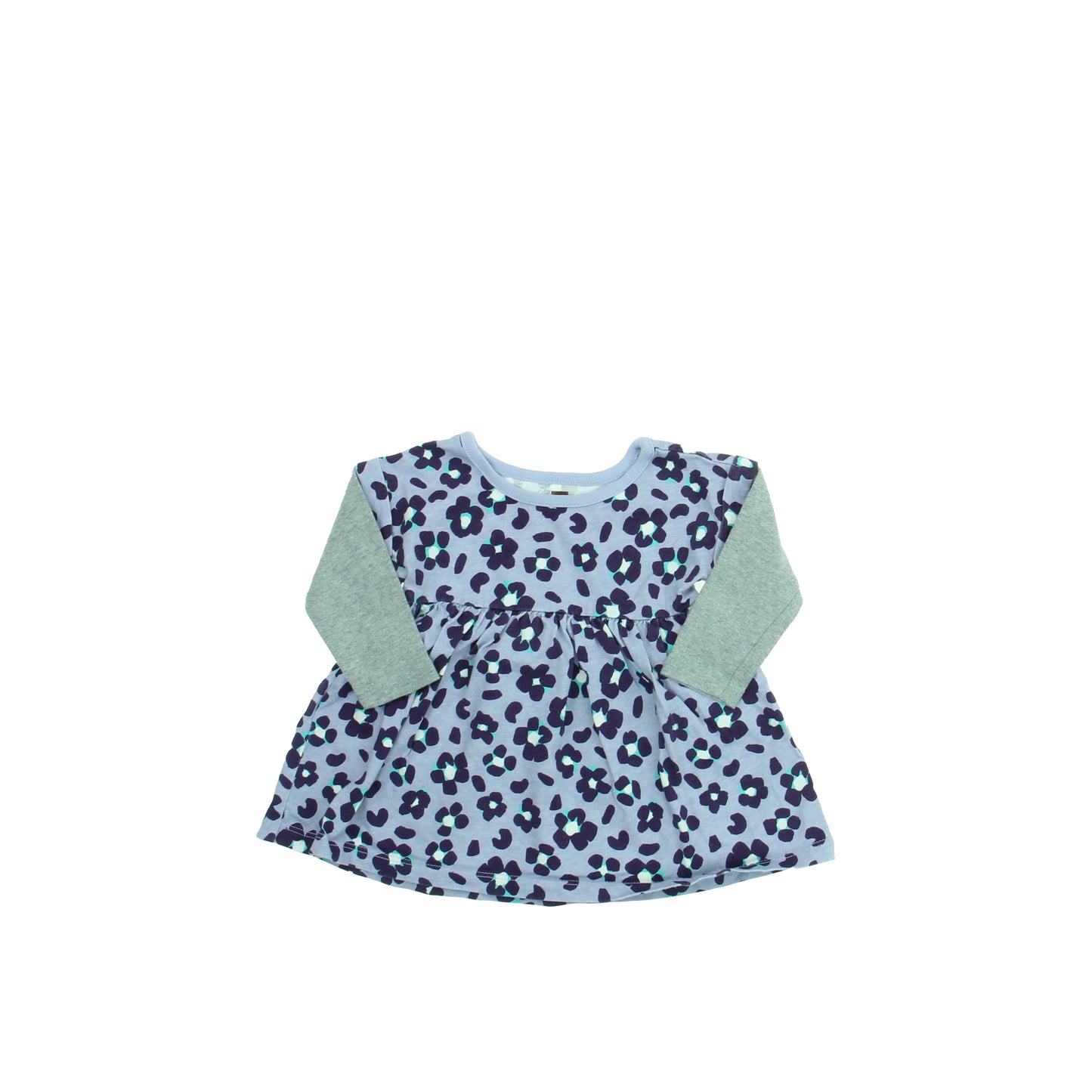 Tea Girls Purple | Grey Dress Size: 6-9 Months Purple | Grey