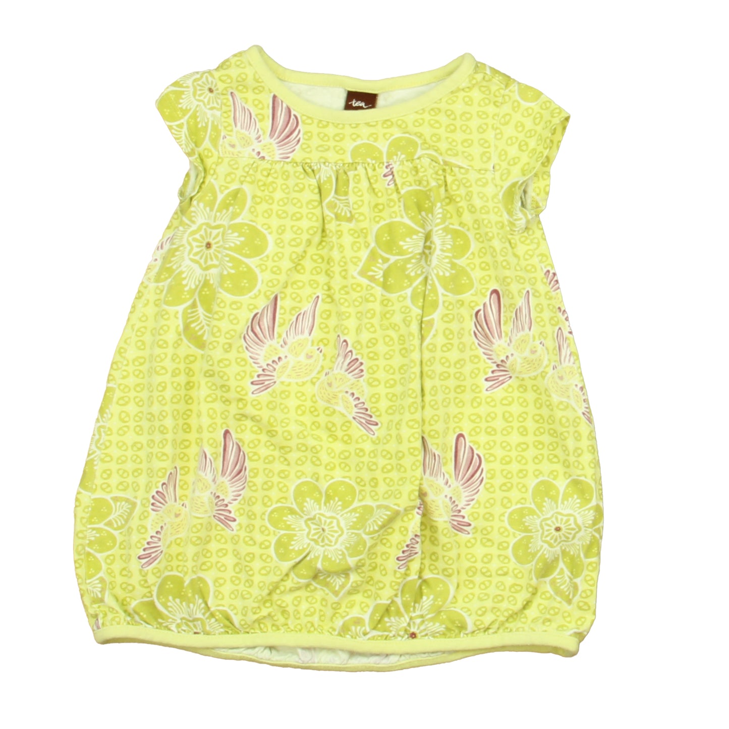 Tea Girls Green | Purple Dress Size: 12-18 Months Green | Purple