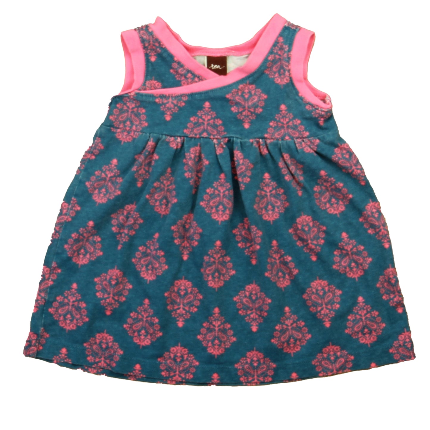 Tea Girls Pink | Teal Dress Size: 6-12 Months Pink | Teal