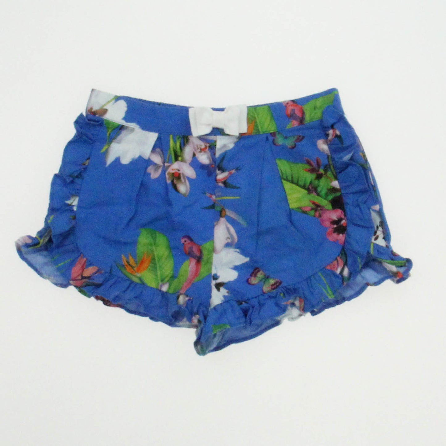 Ted Baker Girls Blue | Multi Tropical Pattern Shorts Size: 18-24 Months Blue | Multi Tropical Pattern