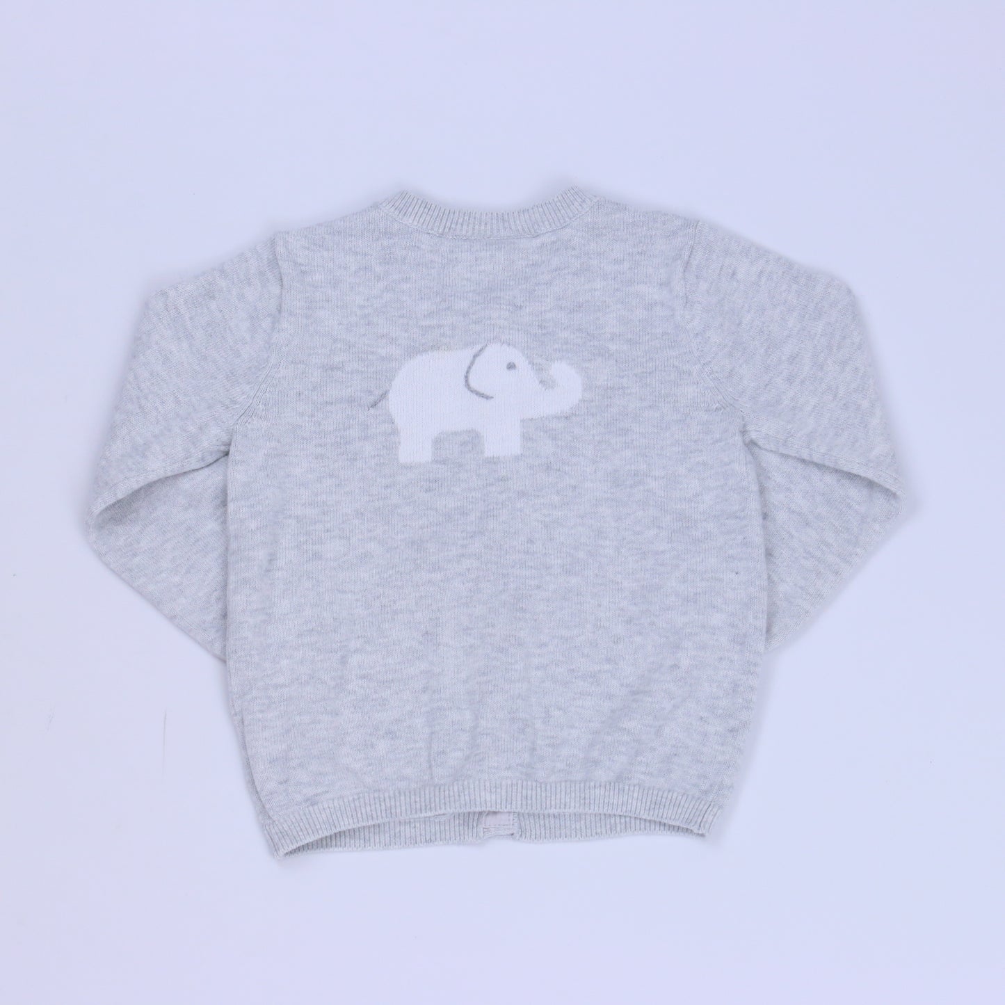 The Little White Company Boys Gray Cardigan Size: 9-12 Months Gray