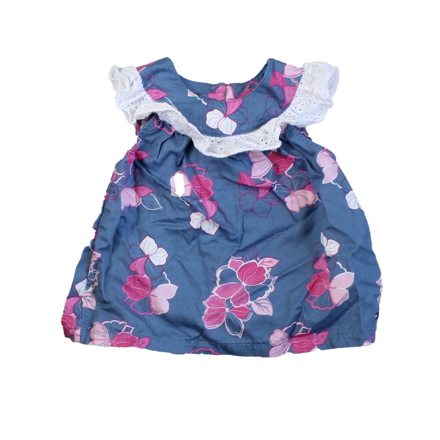 Tommy Hilfiger Girls Blue | Pink Dress Size: 3-6 Months Blue | Pink