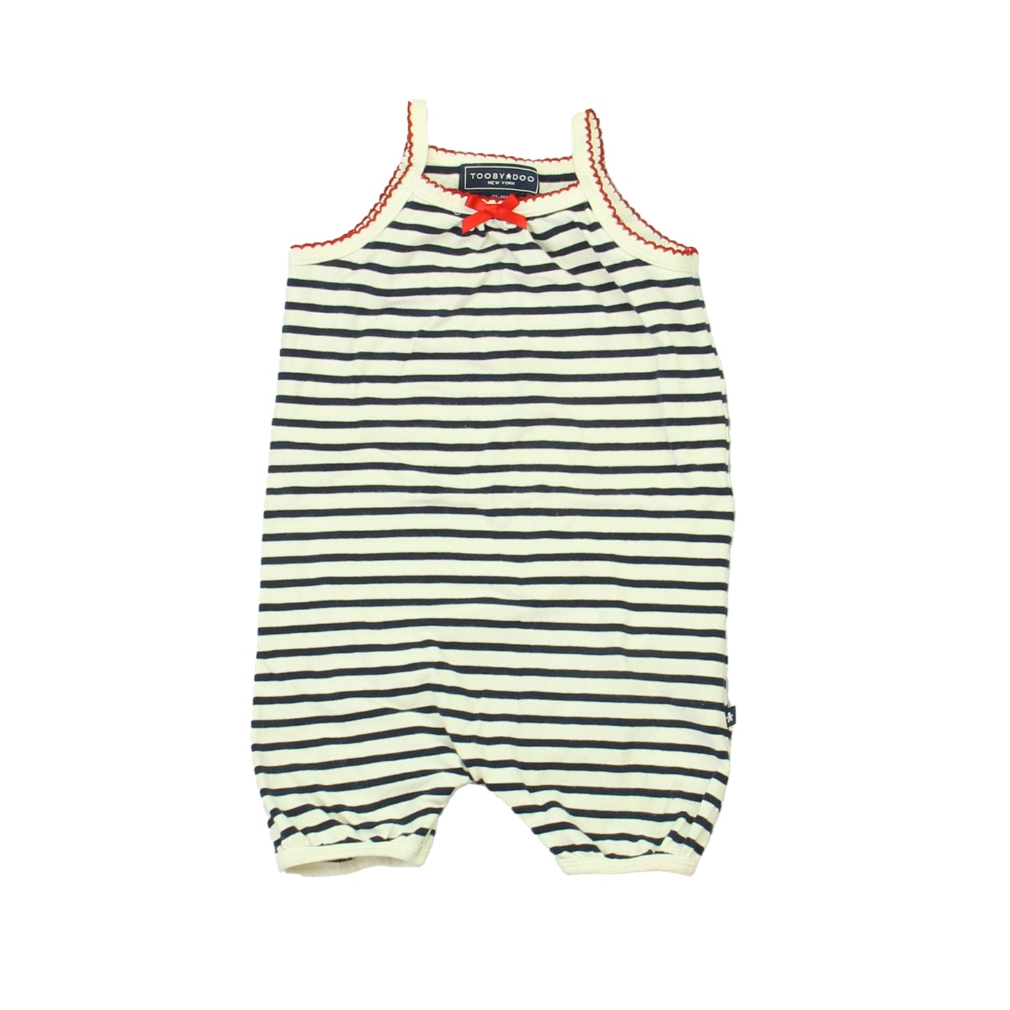 Tooby*Doo Girls White | Blue | Stripes Romper Size: 12-18 Months White | Blue | Stripes