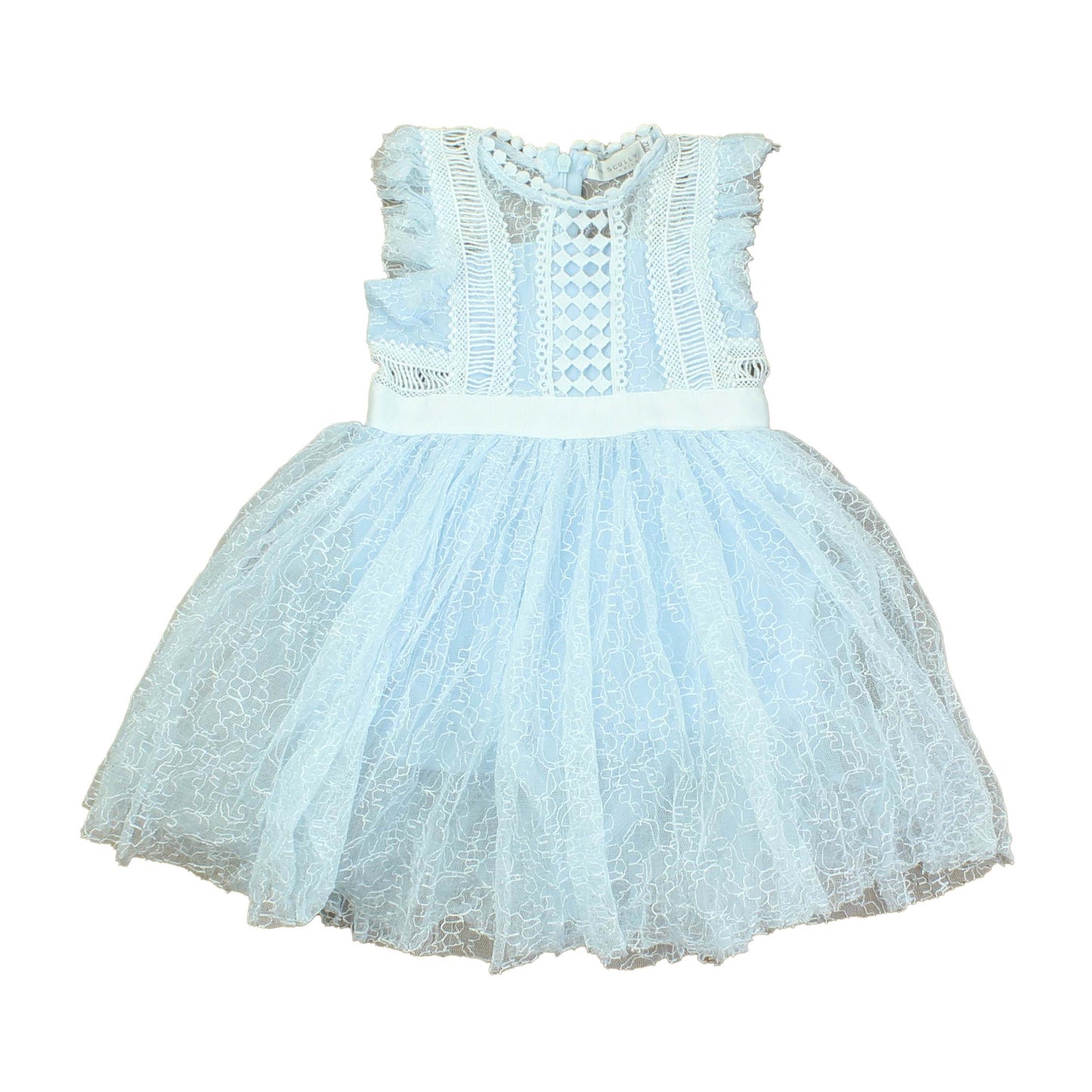 Trish Scully Girls Blue Special Occasion Dress Size: 6-12 Months Blue