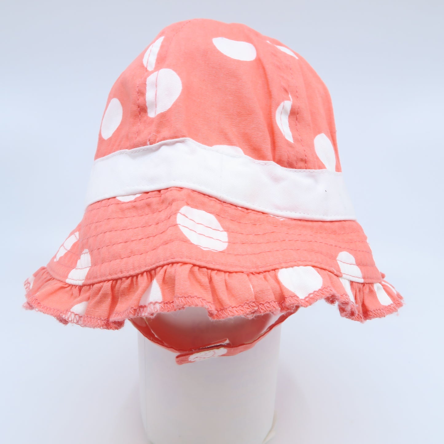 Unknown Brand Girls Pink | White Sun Hat Size: 0-9 Months Pink | White