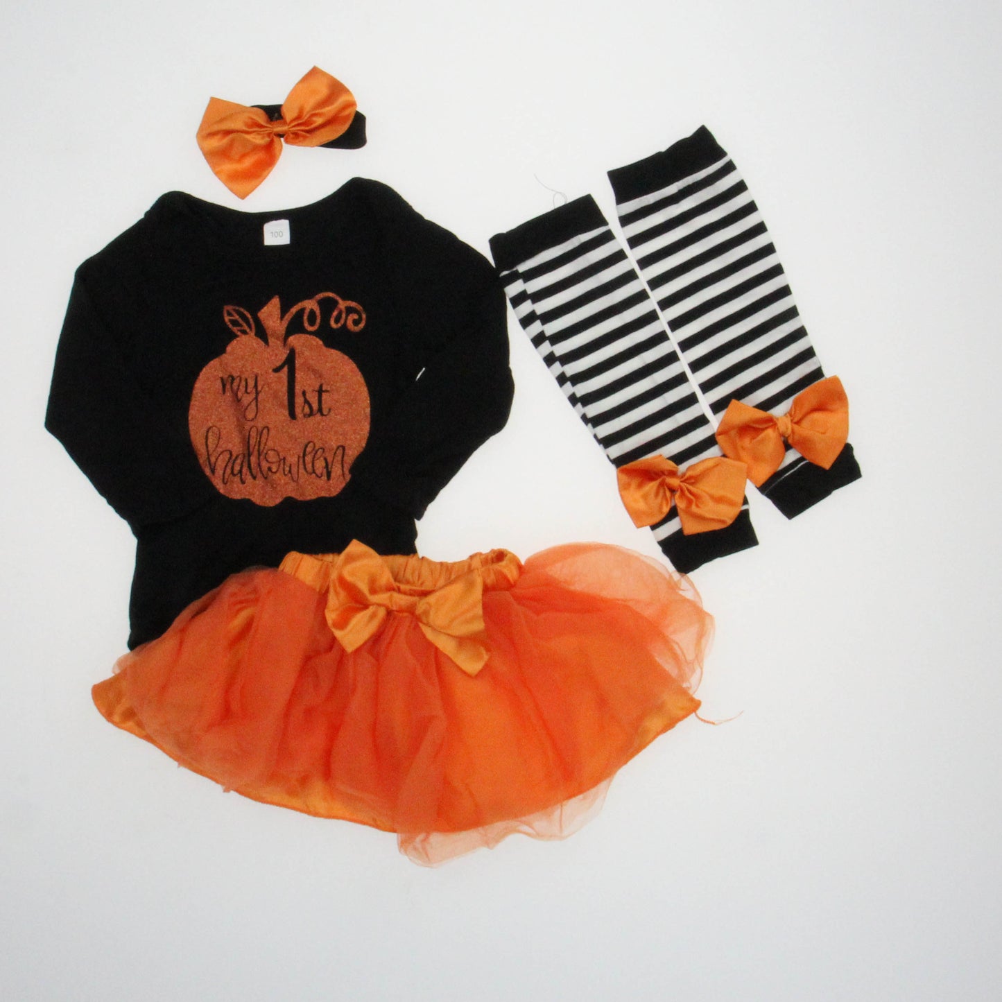 Unknown Brand Girls Orange | Black | Pumpkin Apparel Sets Size: 12-18 Months Orange | Black | Pumpkin