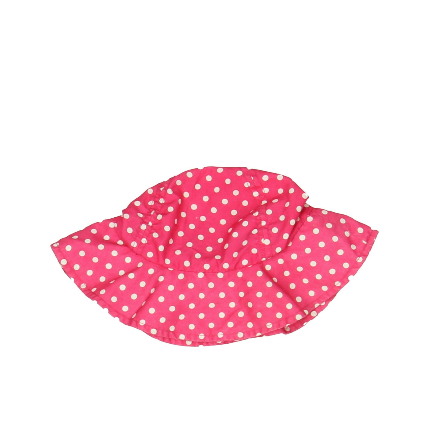 Unknown Girls Pink | White |} Polka dots Sun Hat Size: 0-12 Months Pink | White |} Polka dots