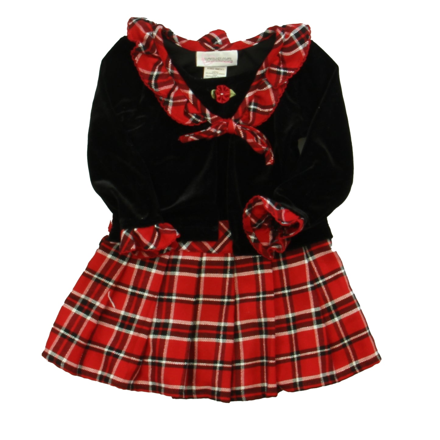Youngland Girls Red | Black Special Occasion Dress Size: 18 Months Red | Black