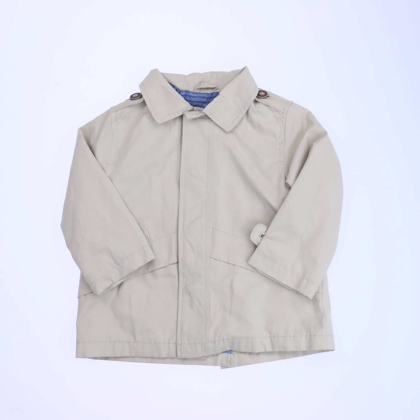 Zara Unisex Khaki Jacket Size: 9-12 Months Khaki