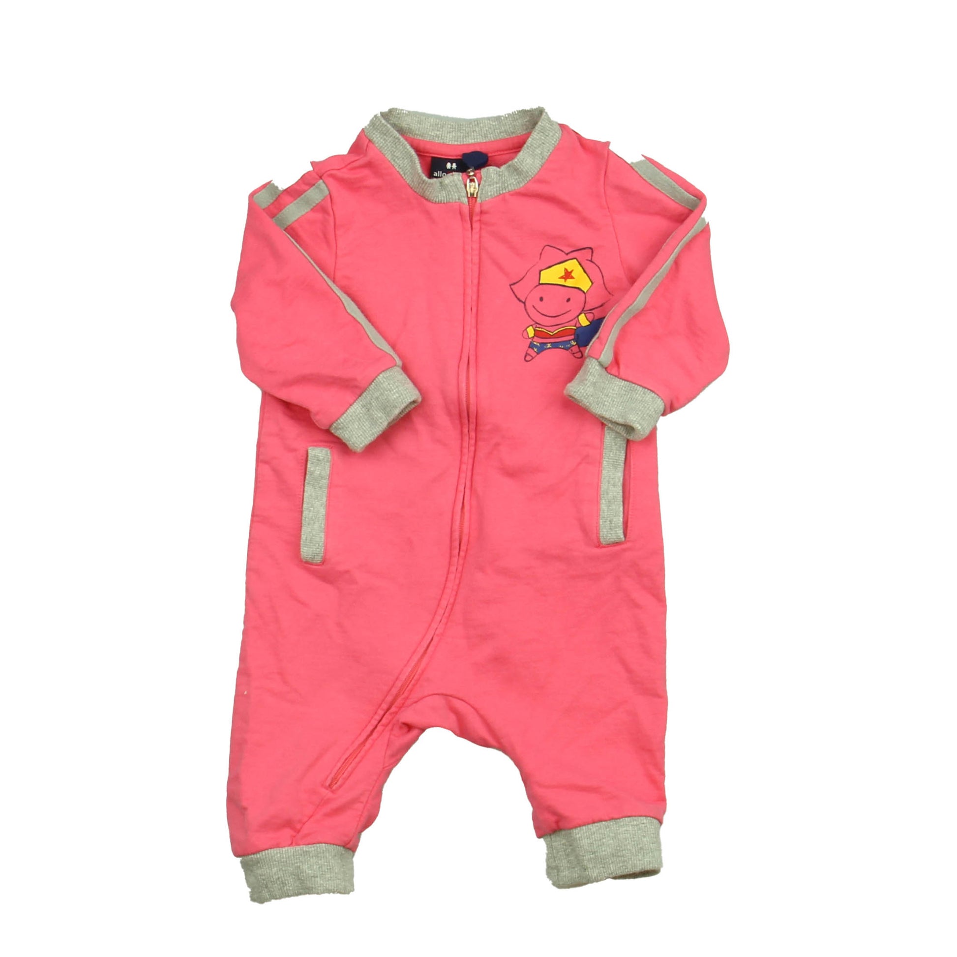 allo & lugh Girls Pink | Gray Long Sleeve Outfit Size: *3-6 Months Pink | Gray