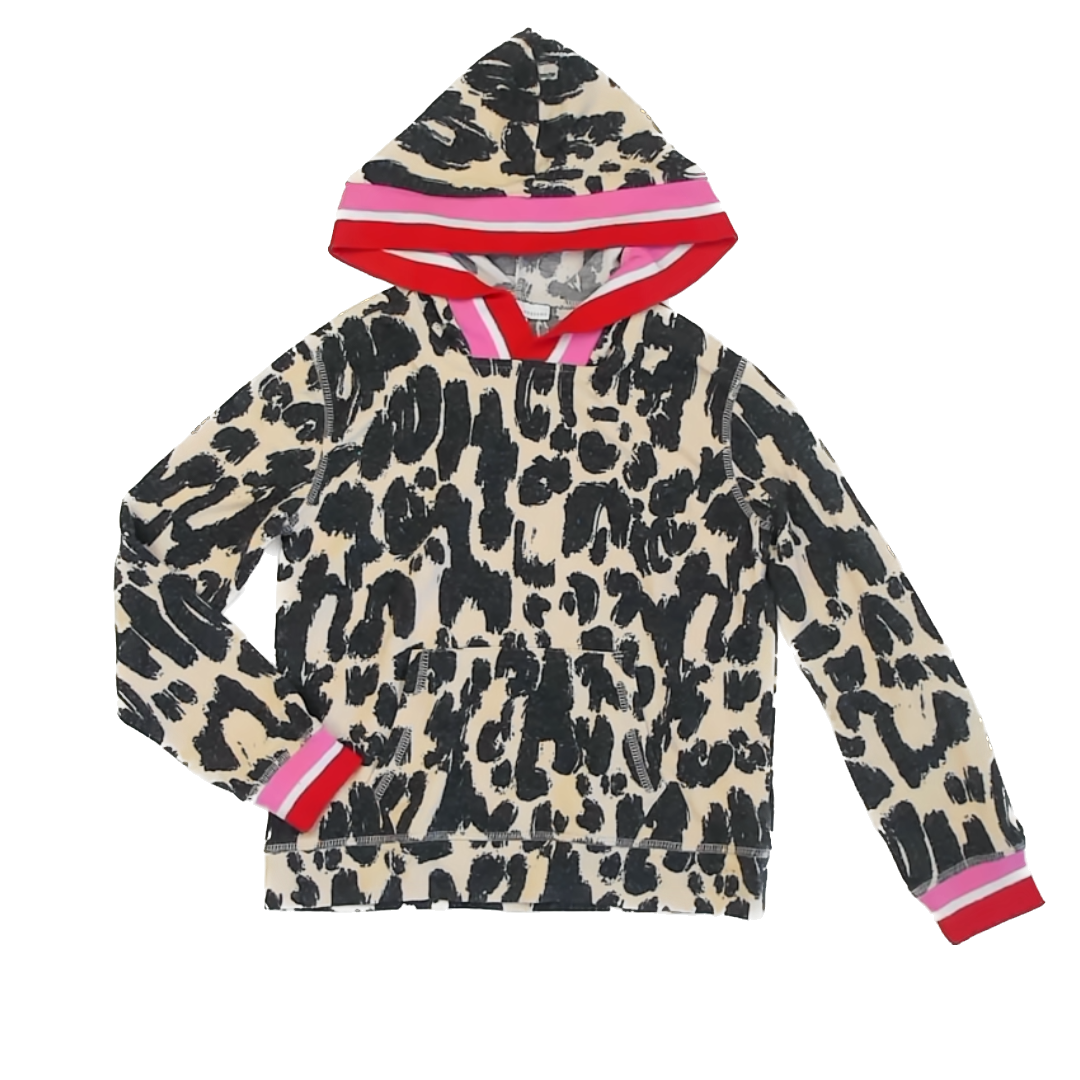 Rockets Of Awesome Girls Animal Print Hoodie Size: 8 Years Animal Print