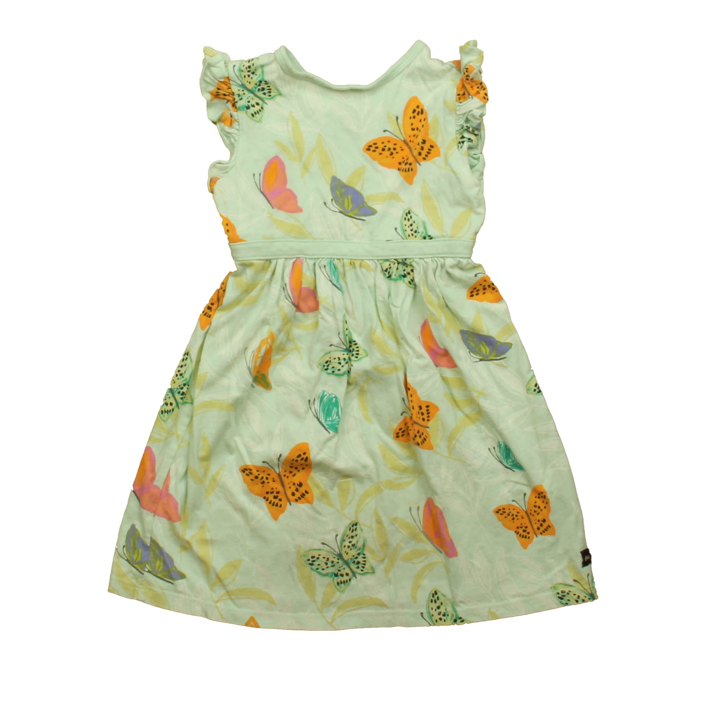 Tea Collection Girls Aqua Butterfly Dress Size: 4T Aqua Butterfly