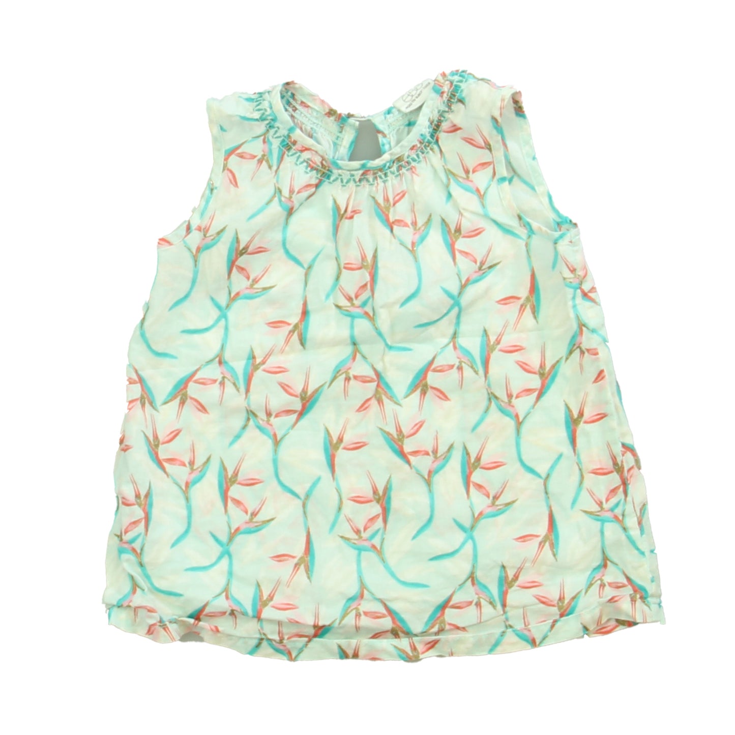 Egg Girls Aqua | Coral Blouse Size: 18 Months Aqua | Coral