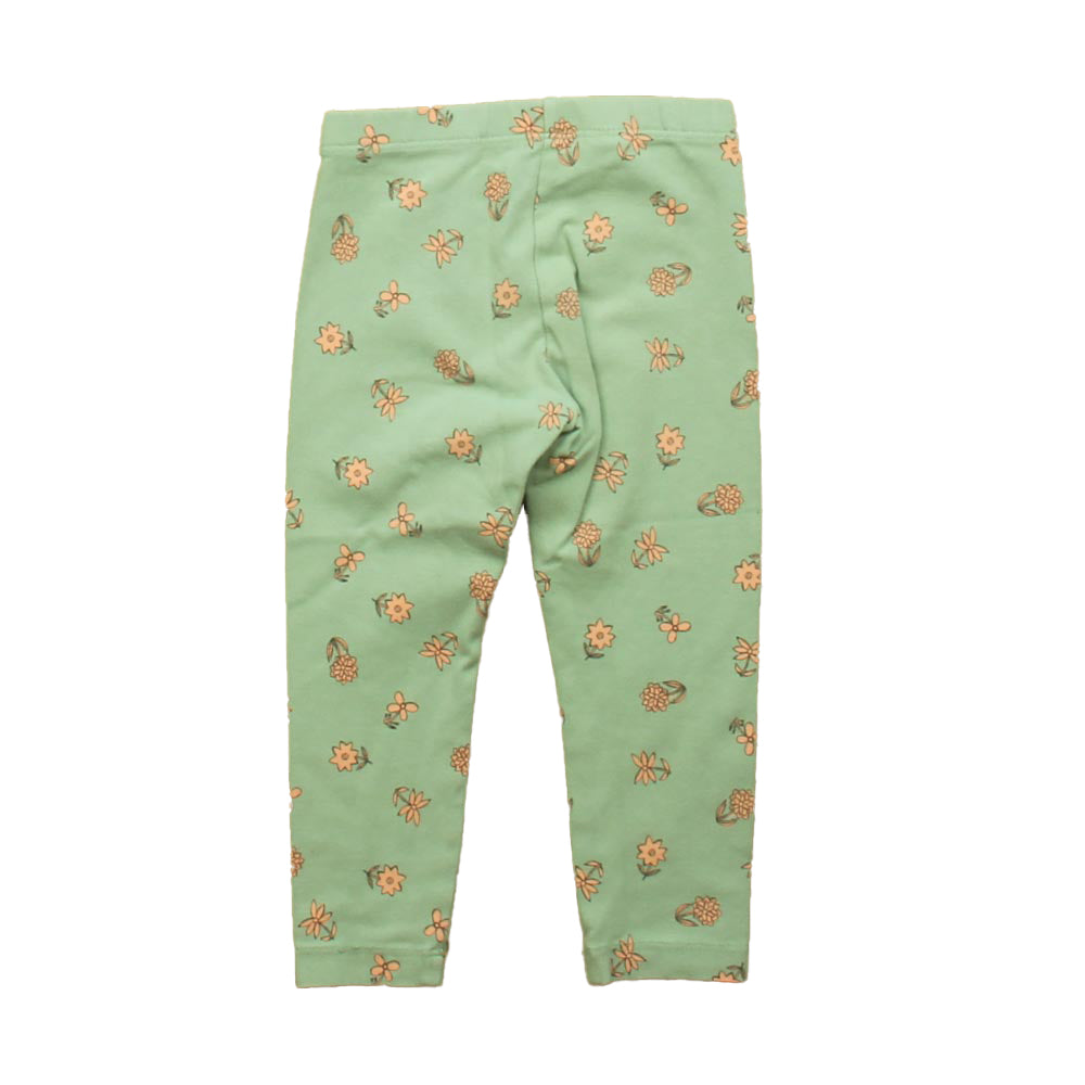 Tea Girls Aqua | Pink Floral Leggings Size: 2T Aqua | Pink Floral