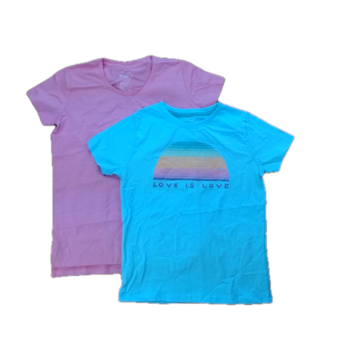 Mightly Girls Aqua | Pink T-Shirt Size: 14 Years Aqua | Pink
