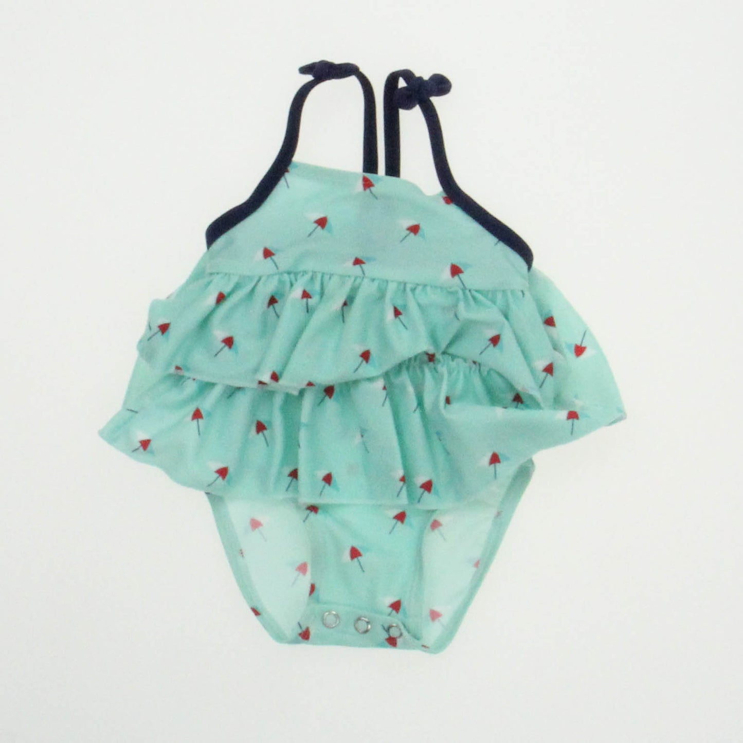 Unknown Brand Girls Aqua Umbrellas 1-piece Swimsuit Size: 3-6 Months Aqua Umbrellas