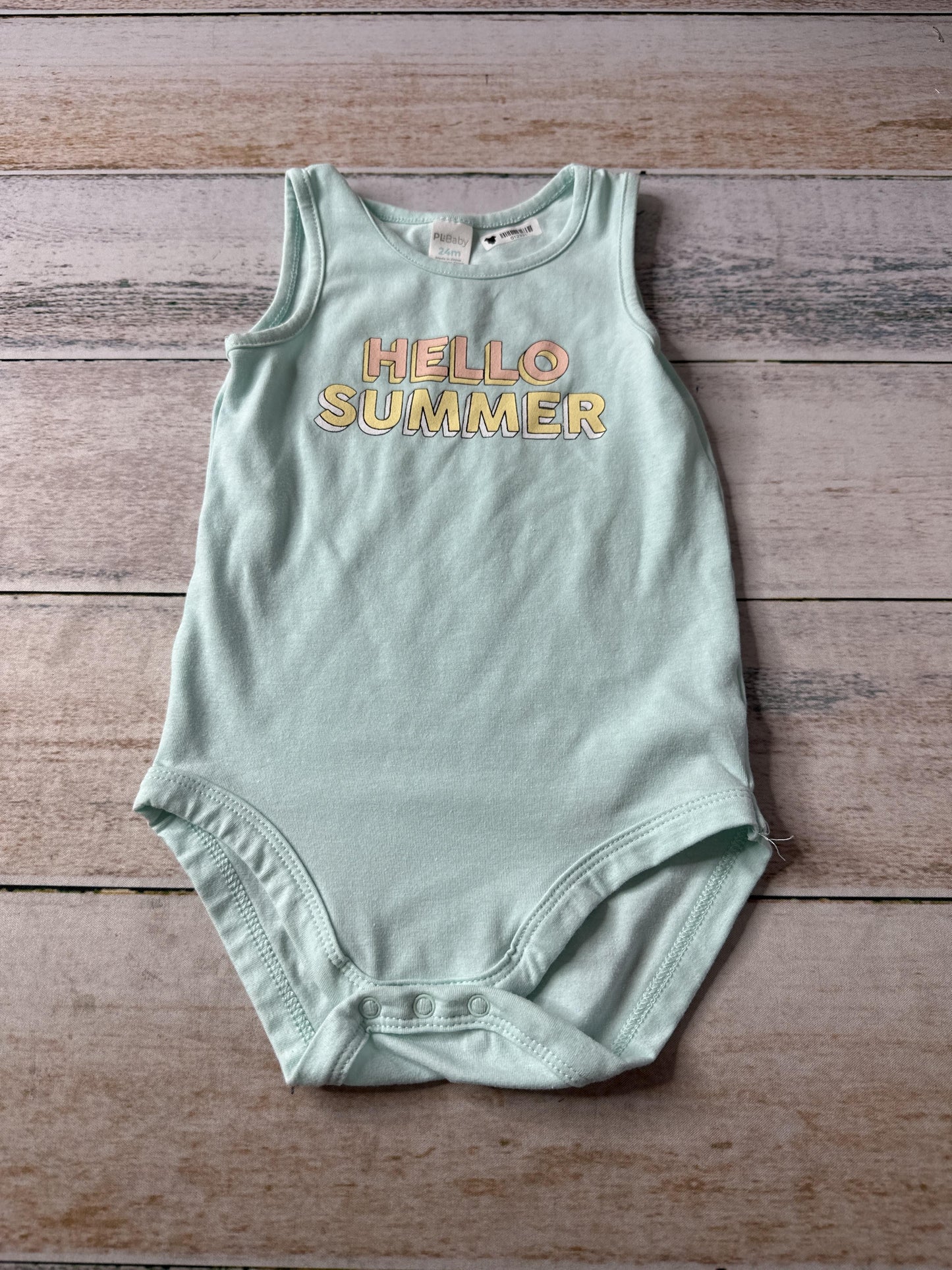 PL Baby Unisex Aqua Onesie Size: 24 months Aqua