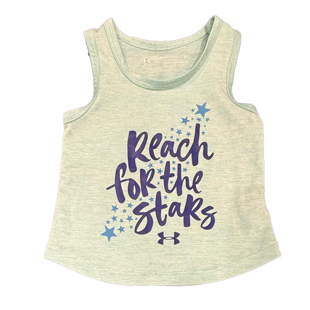 Under Armour Girls Aqua Athletic Top Size: 2T