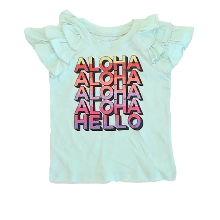 Kidpik Girls Aqua T-Shirt Size: 4T Aqua