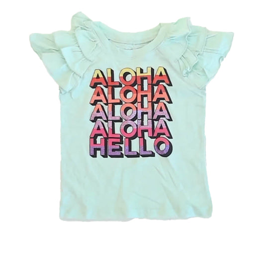 Kidpik Girls Aqua T-Shirt Size: 4T Aqua